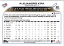 2022 Topps Alejandro Kirk
