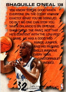 1996 Fleer European Shaquille O'Neal