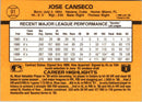1989 Donruss Jose Canseco