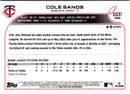 2022 Topps Chrome Update Purple Refractor Cole Sands