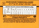 1989 Donruss Dave Gallagher