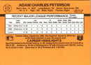 1989 Donruss Adam Peterson