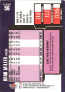 2002 Fleer Tradition Brad Miller