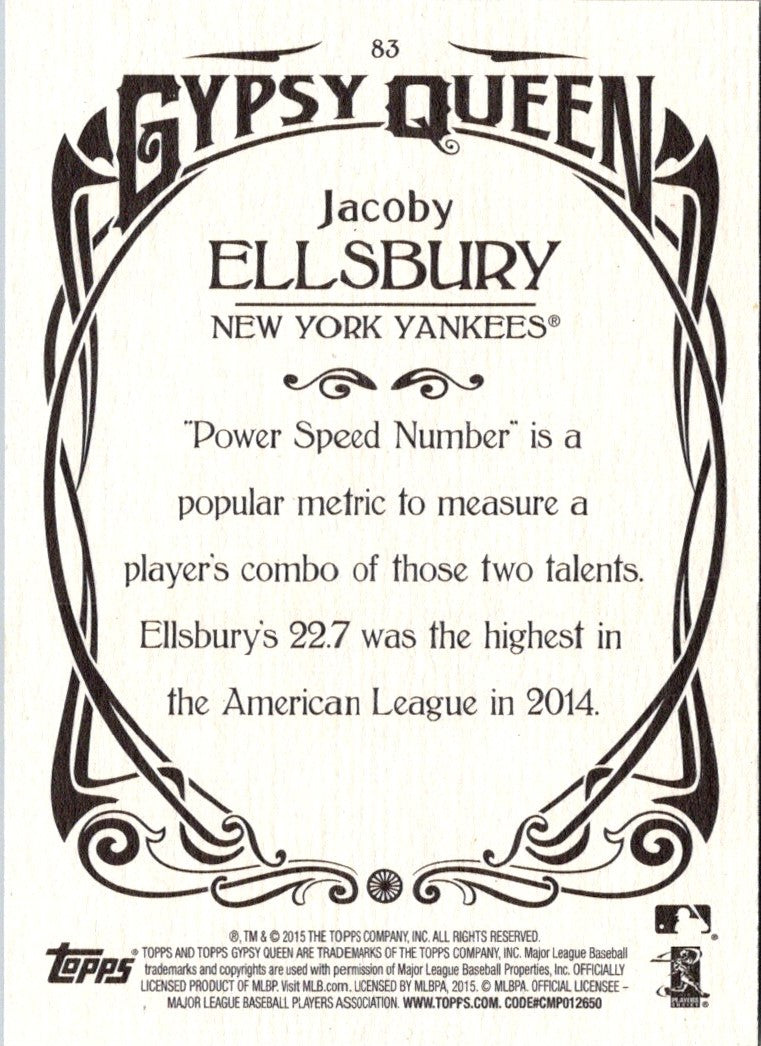 2015 Topps Gypsy Queen Jacoby Ellsbury