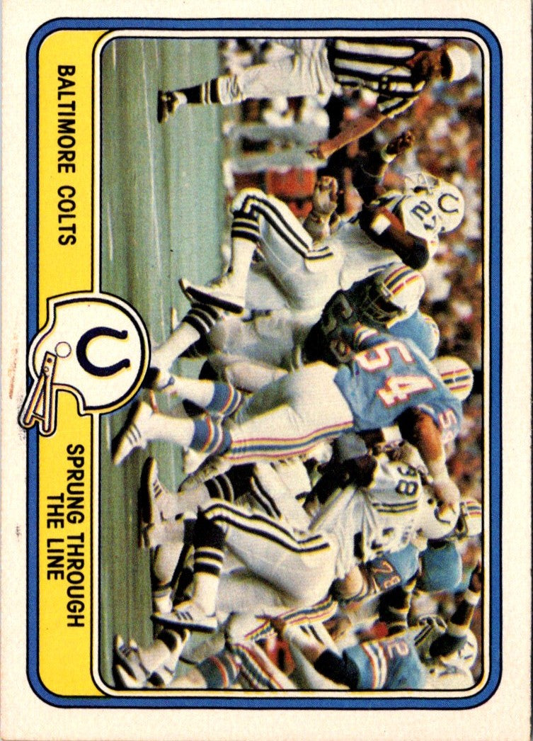 1981 Fleer Team Action Baltimore Colts Offense