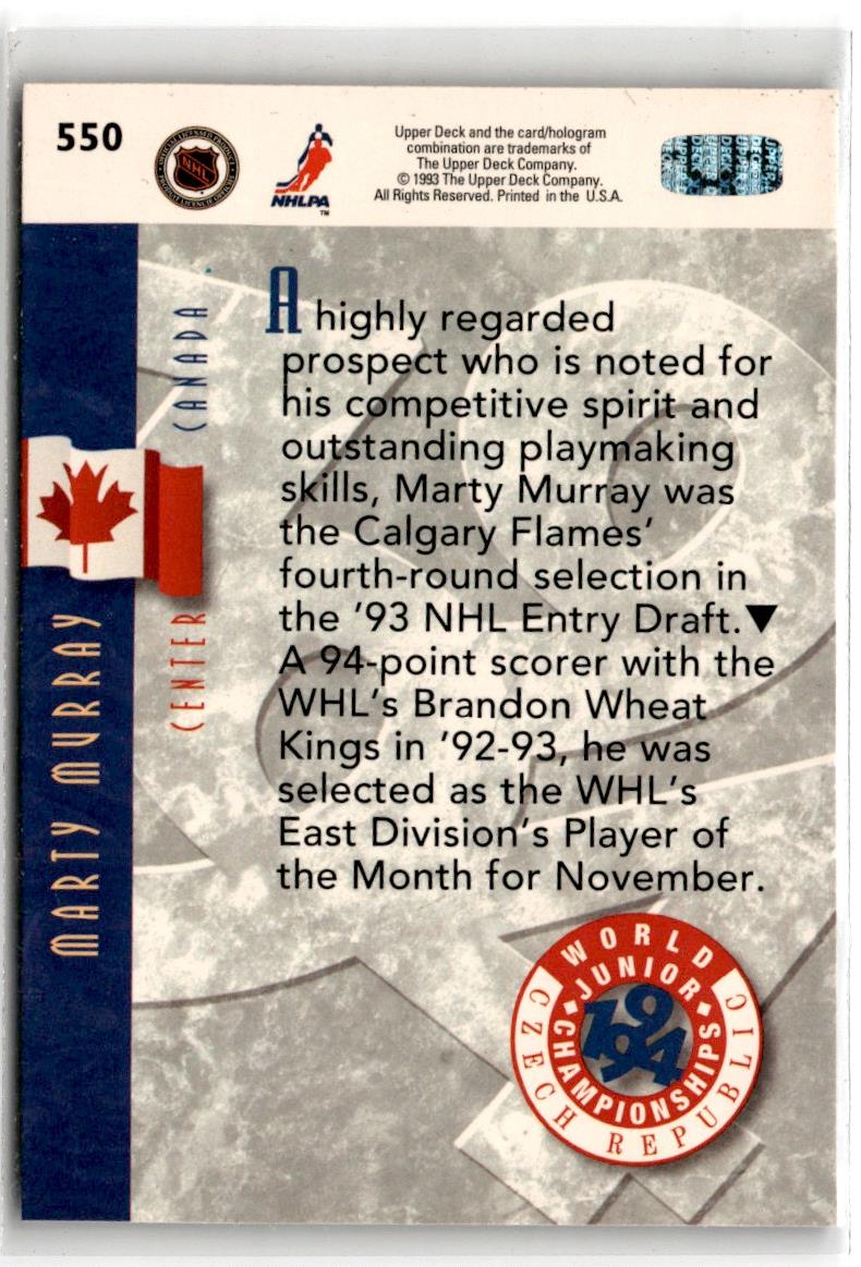1993 Upper Deck Marty Murray