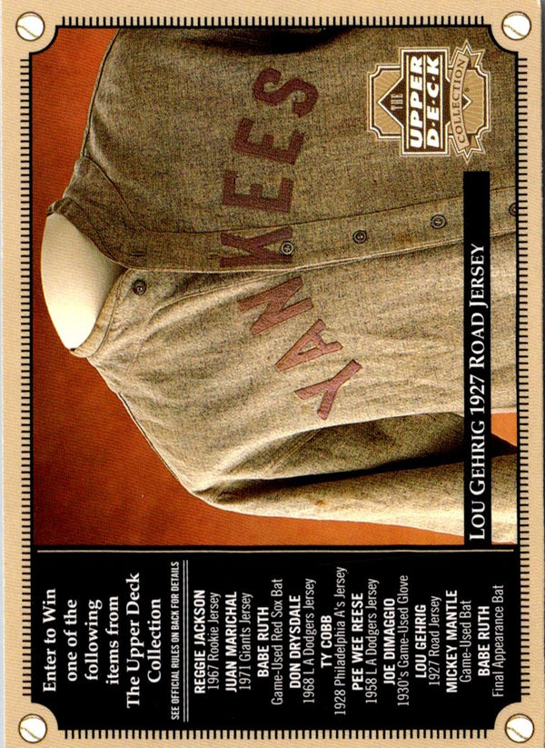 2000 Upper Deck Legends Lou Gehrig #86