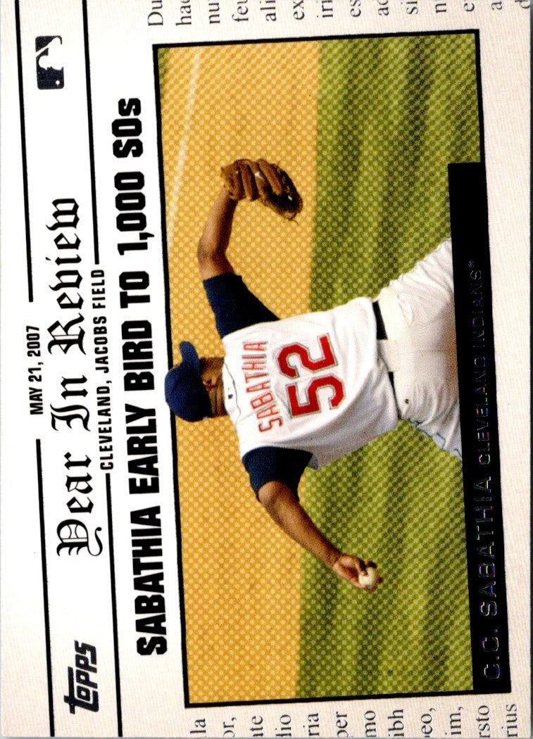 2008 Topps Year in Review CC Sabathia
