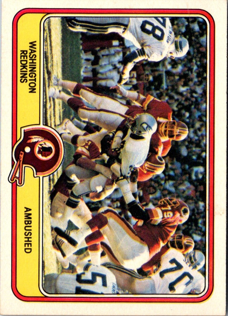 1981 Fleer Team Action Washington Redskins Defense