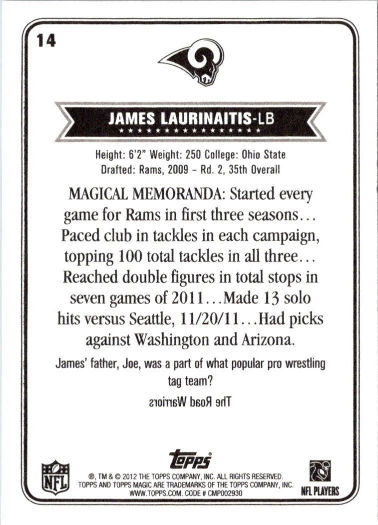2012 Topps Magic James Laurinaitis