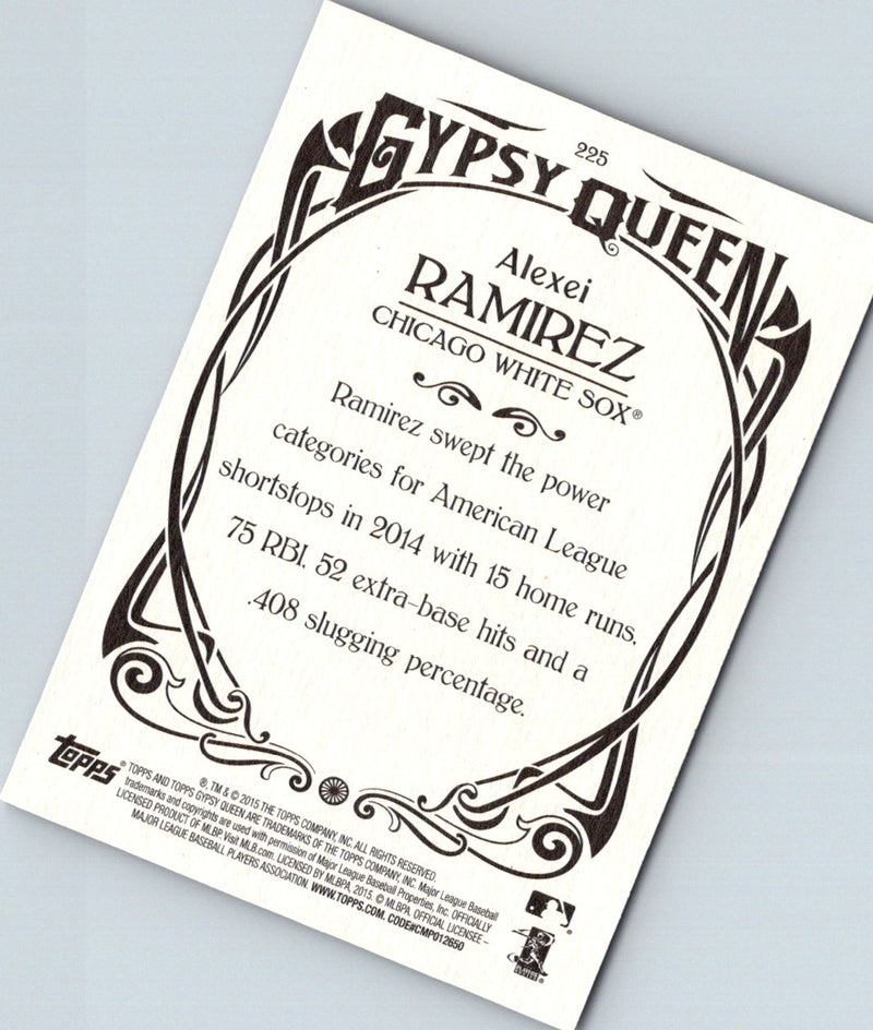 2015 Topps Gypsy Queen Paper Frame White Alexei Ramirez
