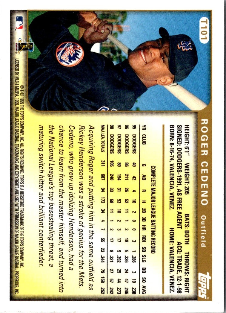 1999 Topps Traded Rookies Roger Cedeno