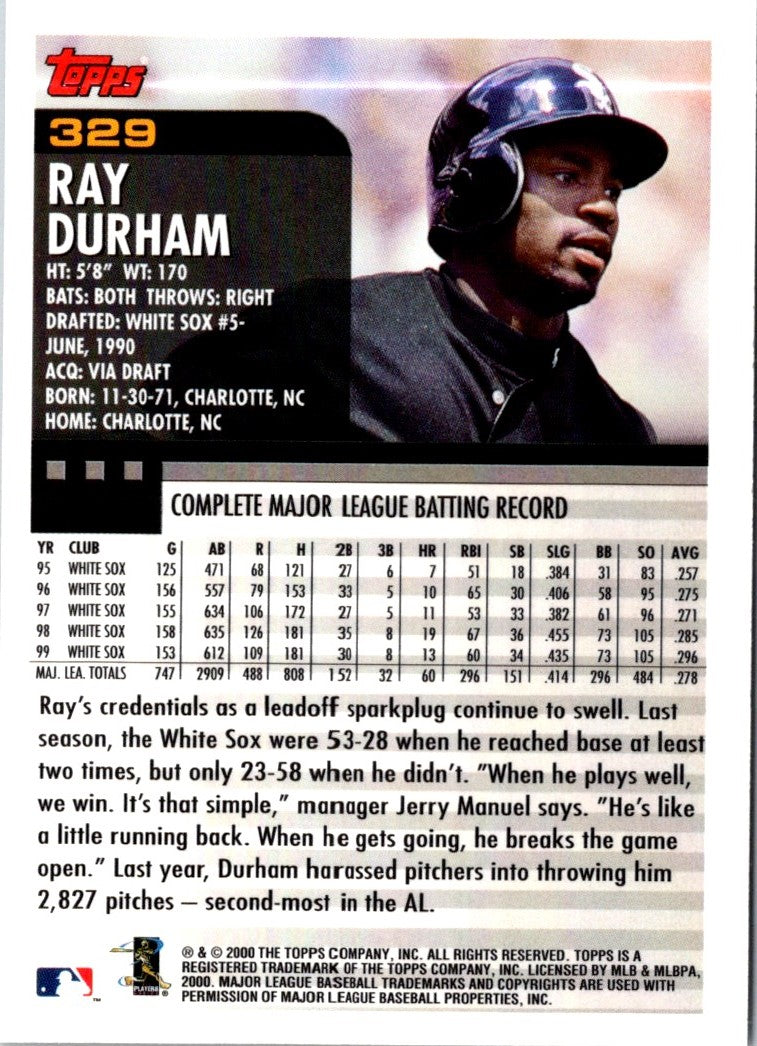 2000 Topps Ray Durham