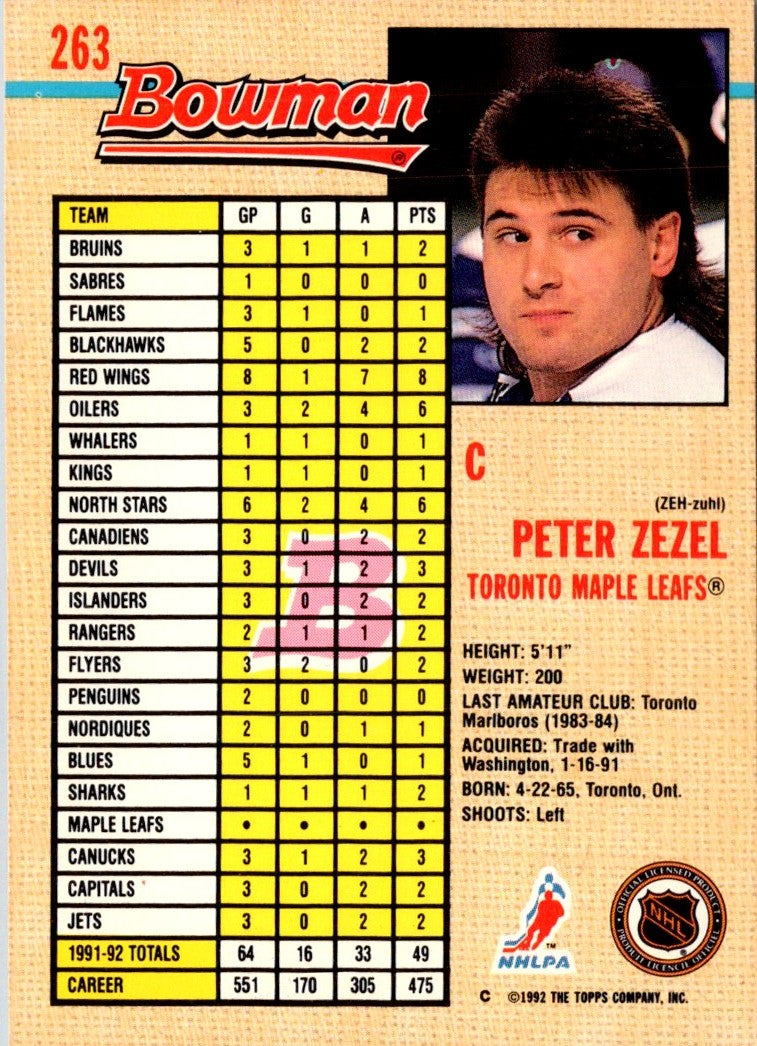 1992 Bowman Peter Zezel