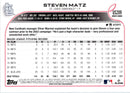 2022 Topps Update Steven Matz