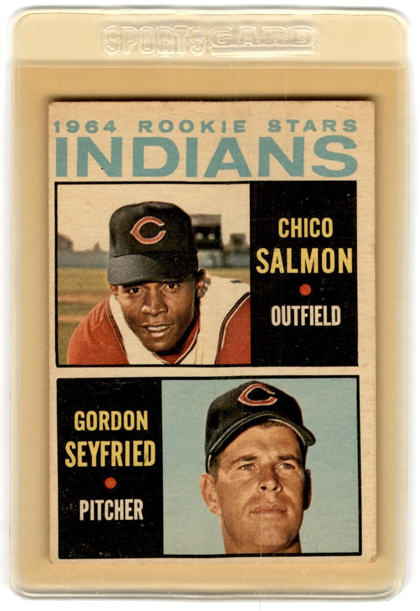 1964 Topps 1964 Indians Rookie Stars - Chico Salmon/Gordon Seyfried #499 Rookie EX+