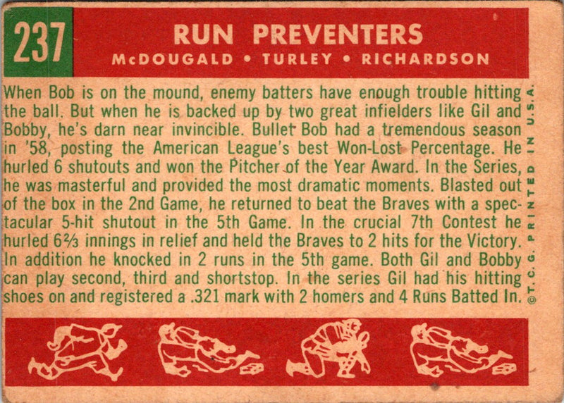 1959 Topps Run Preventers