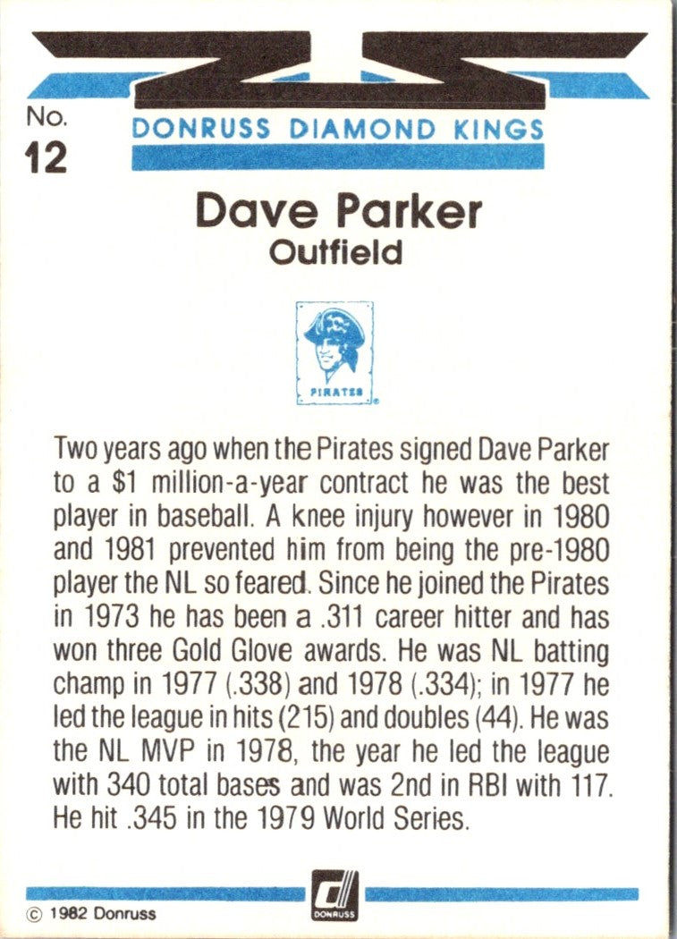 1982 Donruss Dave Parker