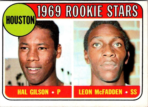 1969 Topps Astros Rookies - Hal Gilson/Leon McFadden #156 EX