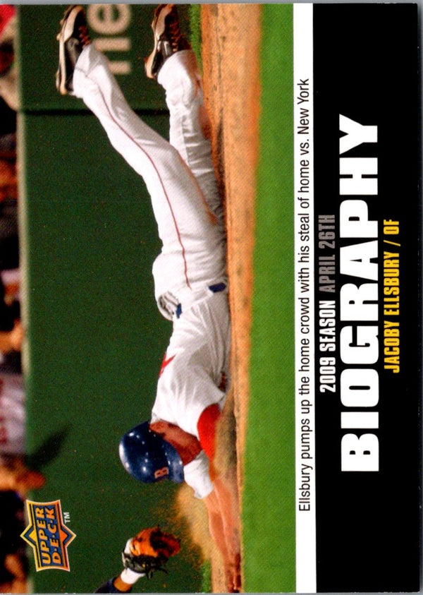 2010 Upper Deck Season Biography Jacoby Ellsbury #SB-24