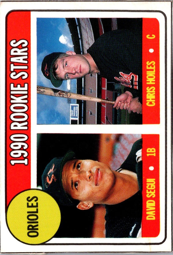 1990 Baseball Card Magazine '69 Topps Replicas Orioles Rookies (David Segui/Chris Hoiles) #72