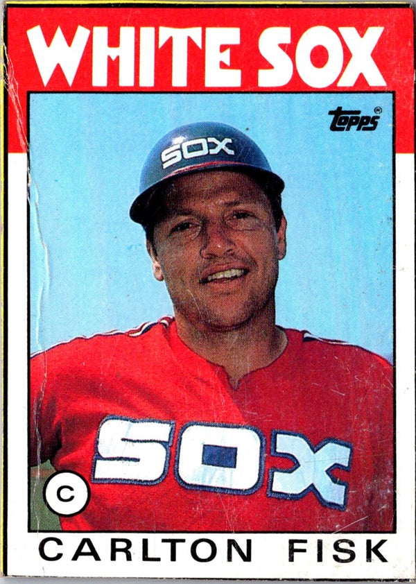 1986 Topps Wax Box Cards Carlton Fisk #E