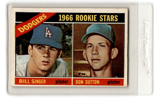 1966 Topps Dodgers Rookies - Bill Singer/Don Sutton #288 Rookie EX