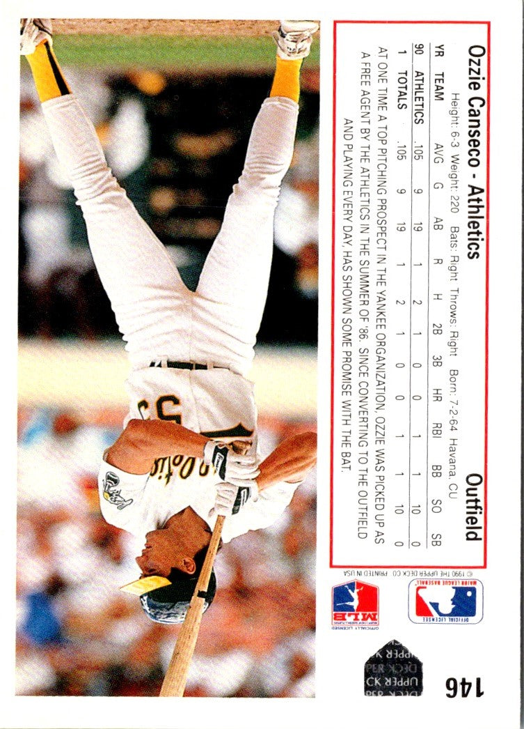 1991 Upper Deck Ozzie Canseco