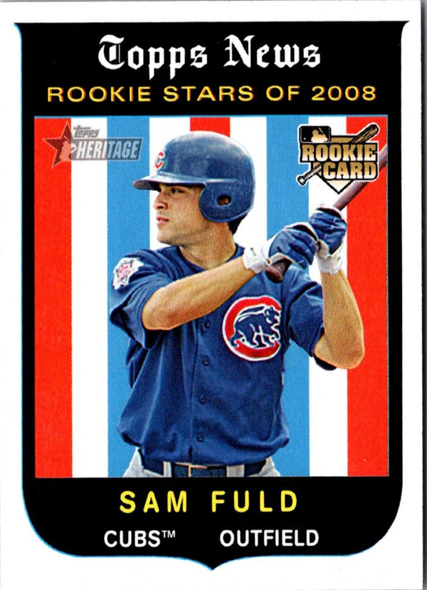 2008 Topps Heritage Sam Fuld #123 Rookie