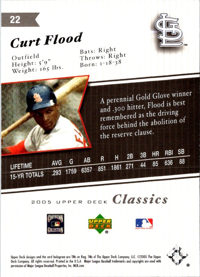 2005 Upper Deck Classics Curt Flood