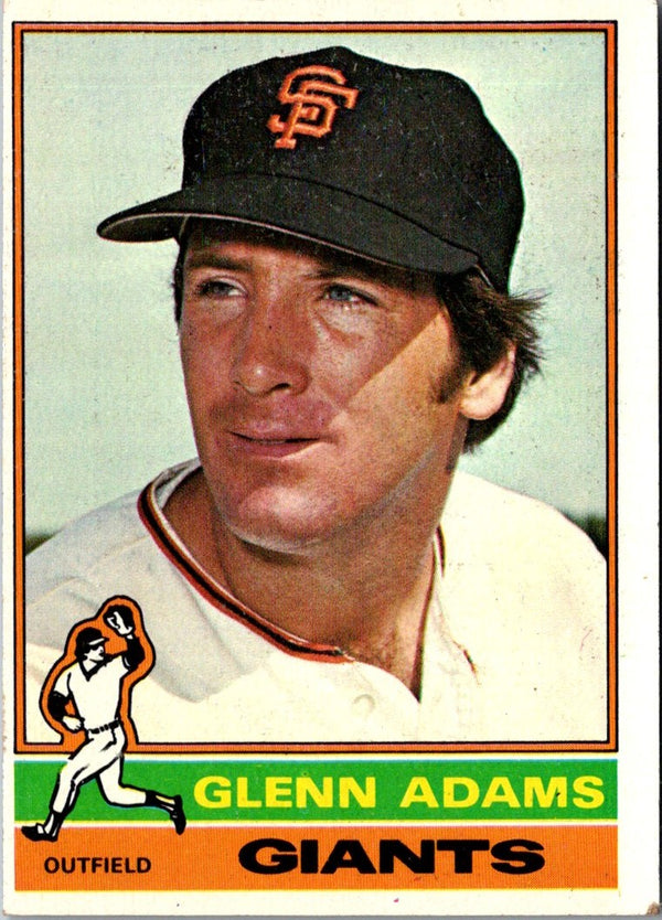 1976 Topps Glenn Adams #389 Rookie