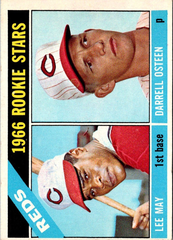 1966 Topps Reds Rookies - Lee May/Darrell Osteen #424 Rookie EX