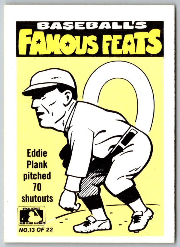 1973 Fleer Official Major League Patches Famous Feats Eddie Plank #26