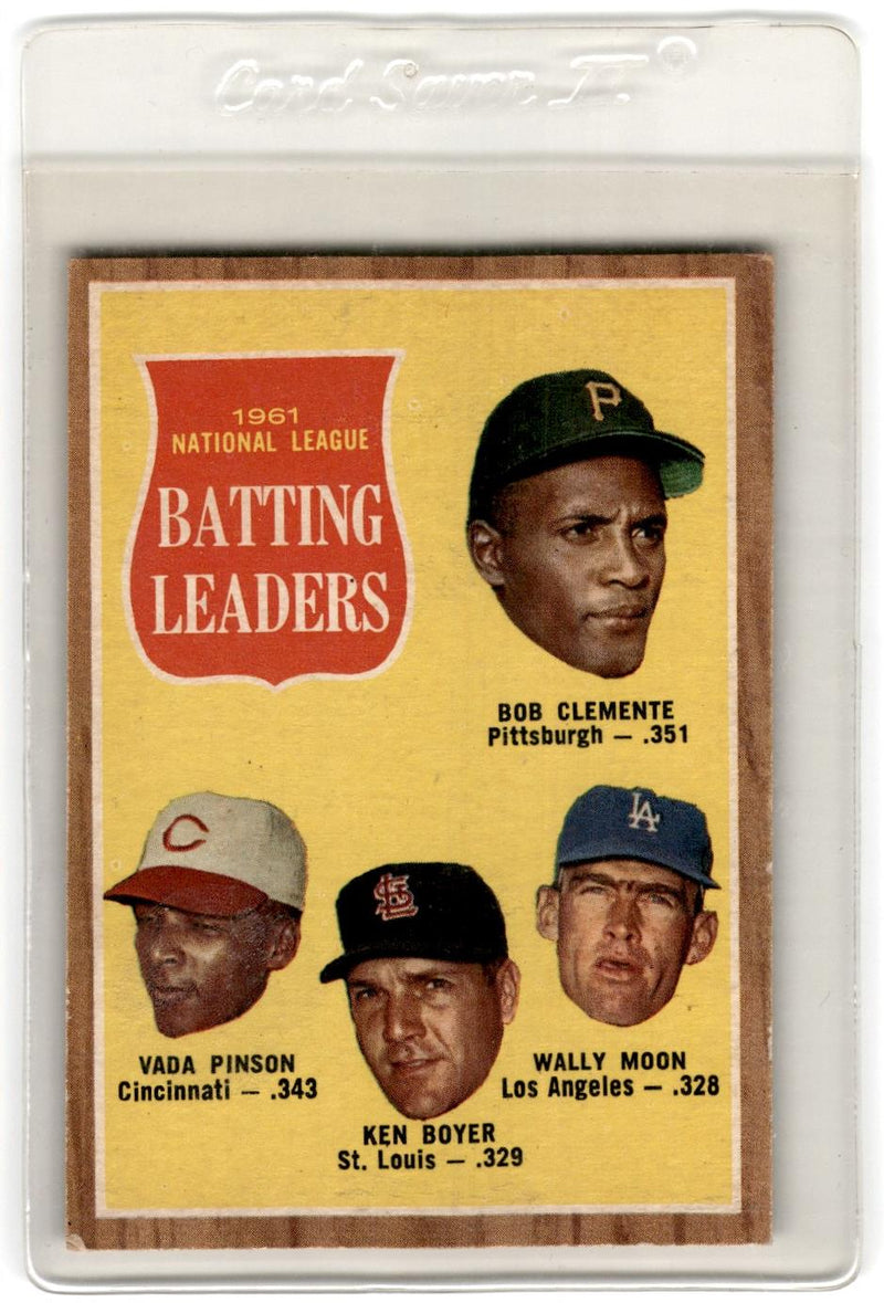 1962 Topps 1961 National League Batting Leaders