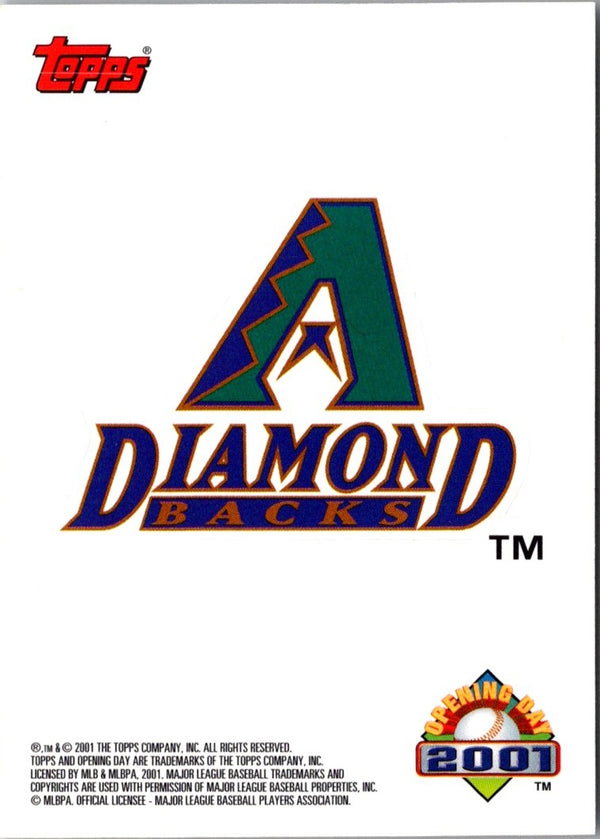 2001 Topps Opening Day Stickers Arizona Diamondbacks #NNO