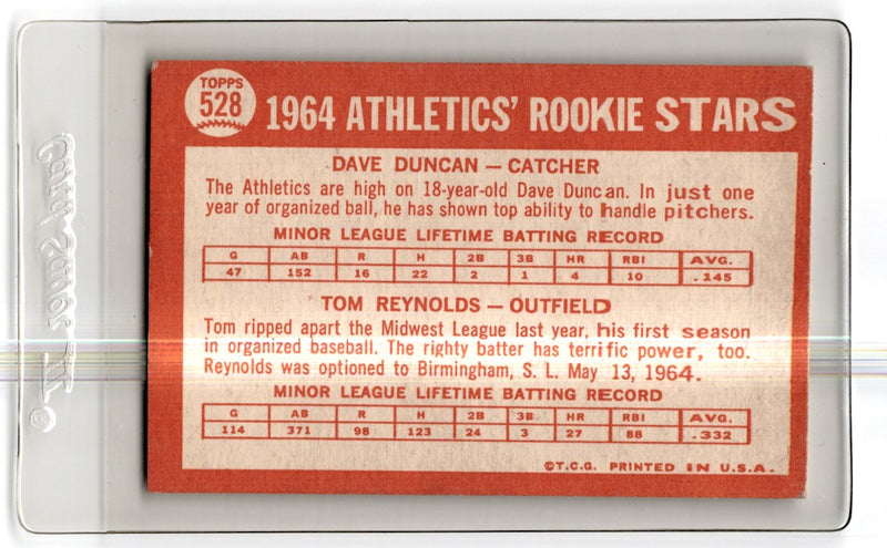 1964 Topps 1964 Athletics Rookie Stars - Dave Duncan/Tom Reynolds