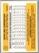 1983 Donruss John Lowenstein