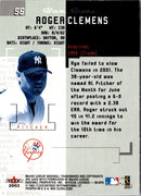 2002 Fleer Box Score Roger Clemens