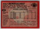 1983 Topps Rolf Benirschke