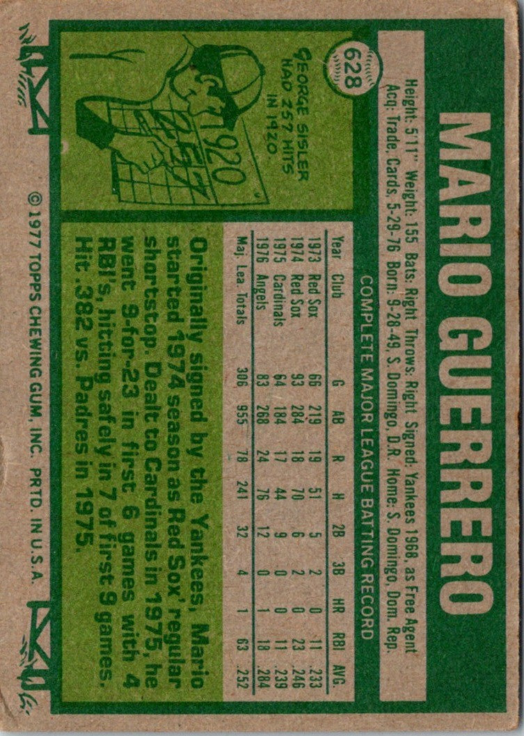 1977 Topps Mario Guerrero