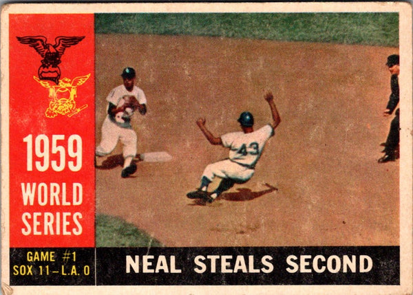 1960 Topps 1959 World Series Game 1 #385A VG-EX