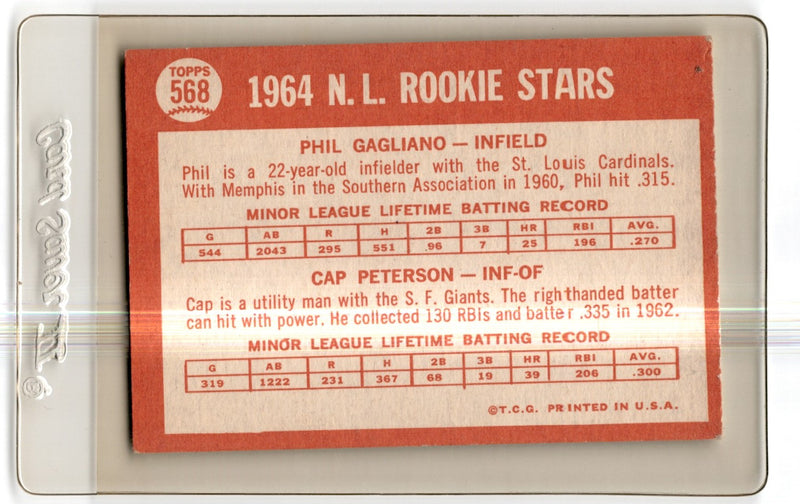 1964 Topps 1964 N. League Rookie Stars - Phil Gagliano/Cap Peterson