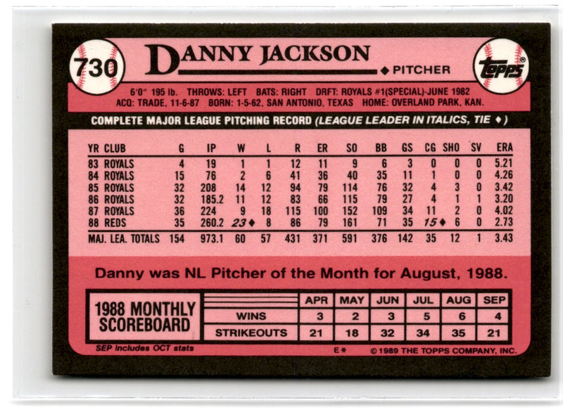 1989 Topps Danny Jackson