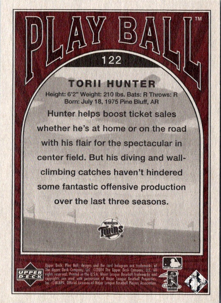 2004 Upper Deck Play Ball Torii Hunter