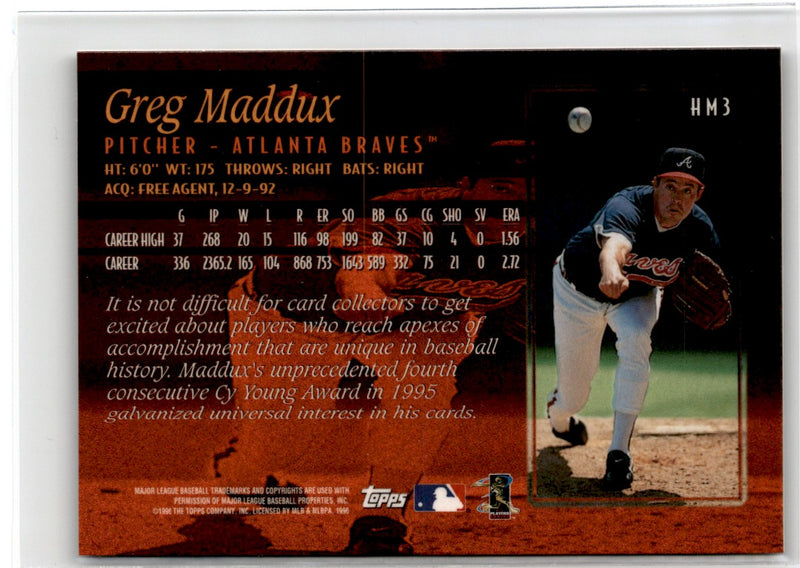1997 Topps Hobby Masters Greg Maddux