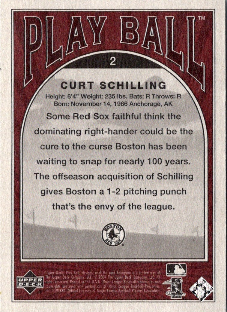 2004 Upper Deck Play Ball Curt Schilling