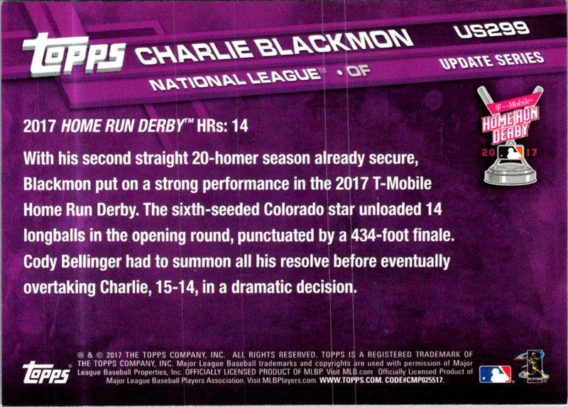 2017 Topps Update Charlie Blackmon