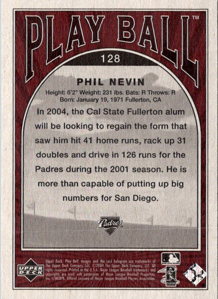 2004 Upper Deck Play Ball Phil Nevin