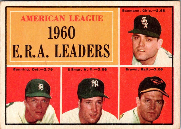 1961 Topps AL Leaders ERA #46 VG-EX