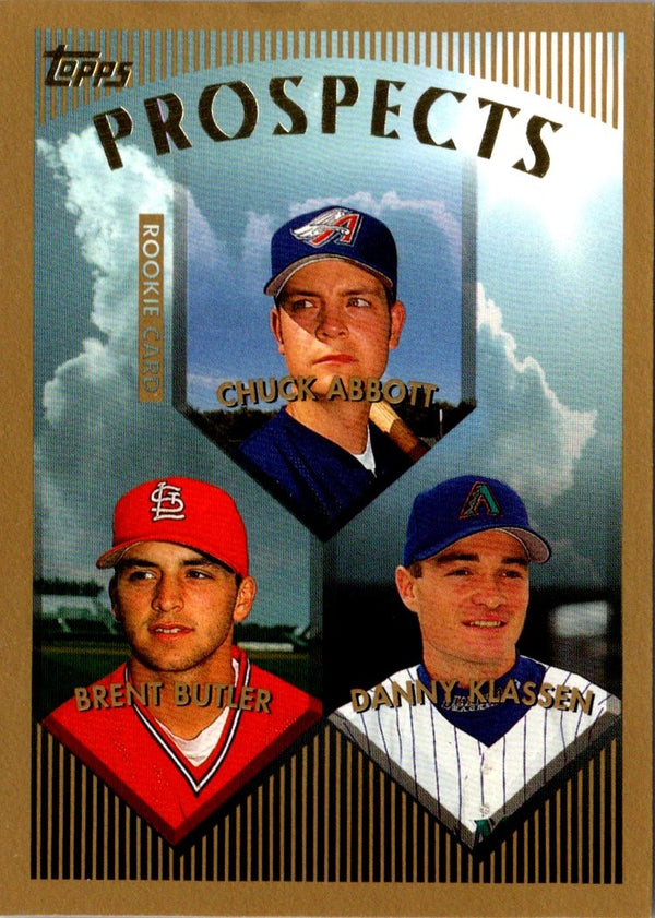 1999 Topps Chuck Abbott/Brent Butler/Danny Klassen #212 Rookie